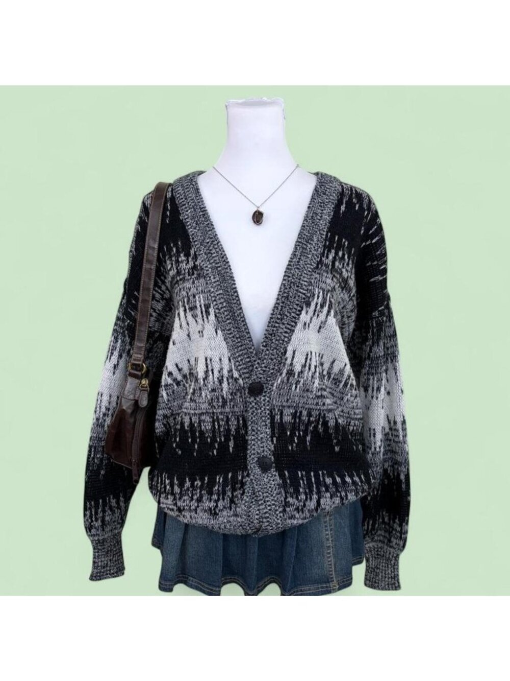 80s striped grandpa cardigan